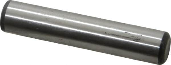 Value Collection - 1/2" Diam x 2-1/2" Pin Length Grade 8 Alloy Steel Standard Dowel Pin - C 50-58 Hardness, 51,000 Lb Breaking Strength, 1 Beveled & 1 Rounded End - A1 Tooling