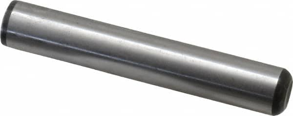 Value Collection - 1/2" Diam x 3" Pin Length Grade 8 Alloy Steel Standard Dowel Pin - C 50-58 Hardness, 51,000 Lb Breaking Strength, 1 Beveled & 1 Rounded End - A1 Tooling