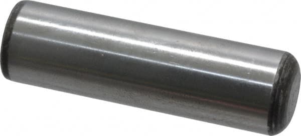 Value Collection - 7/8" Diam x 3" Pin Length Grade 8 Alloy Steel Standard Dowel Pin - C 50-58 Hardness, 156,000 Lb Breaking Strength, 1 Beveled & 1 Rounded End - A1 Tooling