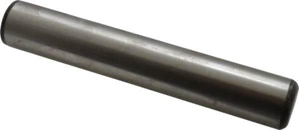 Value Collection - 1" Diam x 6" Pin Length Grade 8 Alloy Steel Standard Dowel Pin - C 50-58 Hardness, 204,000 Lb Breaking Strength, 1 Beveled & 1 Rounded End - A1 Tooling