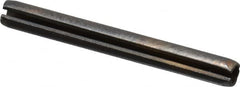 Made in USA - 3/32" Diam x 7/8" Long Slotted Spring Pin - Grade 1070-1090 Alloy Steel, Black Oxide Finish - A1 Tooling