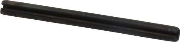 Made in USA - 3/32" Diam x 1-1/8" Long Slotted Spring Pin - Grade 1070-1090 Alloy Steel, Black Oxide Finish - A1 Tooling