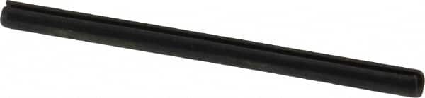 Made in USA - 3/32" Diam x 1-1/2" Long Slotted Spring Pin - Grade 1070-1090 Alloy Steel, Black Oxide Finish - A1 Tooling