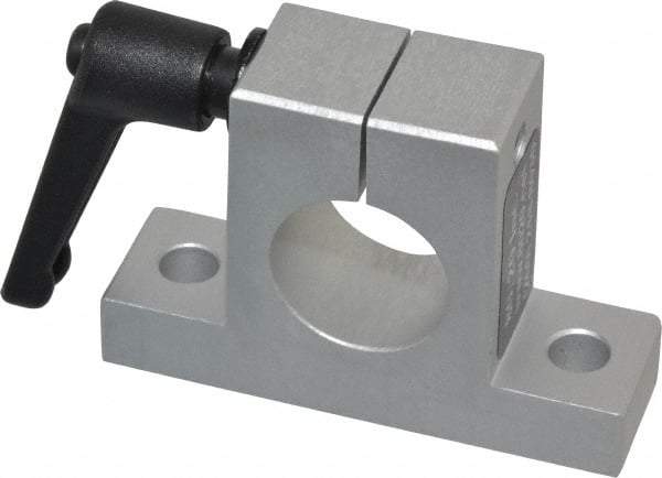 80/20 Inc. - 3 Inch Wide x 2-1/8 Inch High x 7/8 Inch Deep Horizontal Quick Clamp - 1.004 Inch Hole x 0.328 Inch Bolt Hole Diameter - A1 Tooling