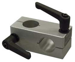 80/20 Inc. - 2 Inch Wide x 2 Inch High x 3 Inch Deep Quick Stanchion Cross Clamp - 1.004 Inch Hole x 0.257 Inch Bolt Hole Diameter - A1 Tooling