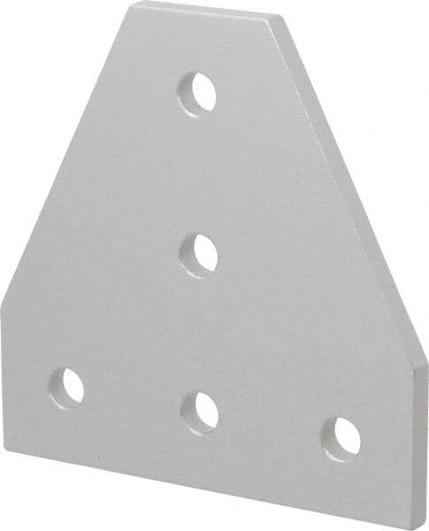 80/20 Inc. - 3" Wide, 3" High, Open Shelving 5 Hole Tee Plate - Aluminum, Use with Series 10 & Bolt Kit 3393 - A1 Tooling