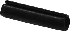 Made in USA - 1/8" Diam x 1/2" Long Slotted Spring Pin - Grade 1070-1090 Alloy Steel, Black Oxide Finish - A1 Tooling