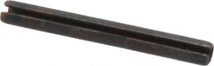 Made in USA - 1/8" Diam x 1-1/8" Long Slotted Spring Pin - Grade 1070-1090 Alloy Steel, Black Oxide Finish - A1 Tooling