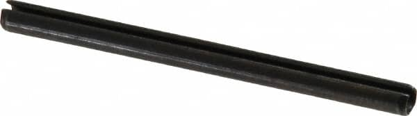 Made in USA - 1/8" Diam x 1-3/4" Long Slotted Spring Pin - Grade 1070-1090 Alloy Steel, Black Oxide Finish - A1 Tooling