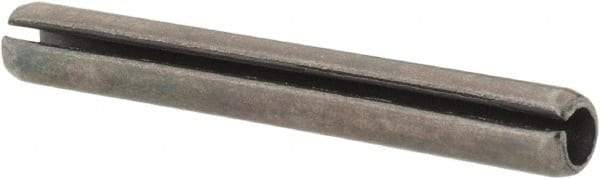 Made in USA - 3/16" Diam x 1-1/2" Long Slotted Spring Pin - Grade 1070-1090 Alloy Steel, Black Oxide Finish - A1 Tooling