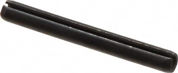 Made in USA - 3/16" Diam x 1-5/8" Long Slotted Spring Pin - Grade 1070-1090 Alloy Steel, Black Oxide Finish - A1 Tooling