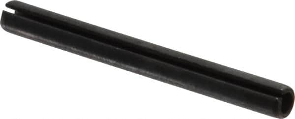 Made in USA - 3/16" Diam x 1-7/8" Long Slotted Spring Pin - Grade 1070-1090 Alloy Steel, Black Oxide Finish - A1 Tooling