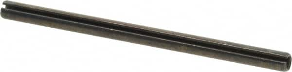 Made in USA - 3/16" Diam x 3" Long Slotted Spring Pin - Grade 1070-1090 Alloy Steel, Black Oxide Finish - A1 Tooling