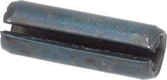 Made in USA - 1/4" Diam x 3/4" Long Slotted Spring Pin - Grade 1070-1090 Alloy Steel, Black Oxide Finish - A1 Tooling