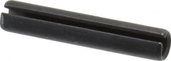 Made in USA - 1/4" Diam x 1-3/8" Long Slotted Spring Pin - Grade 1070-1090 Alloy Steel, Black Oxide Finish - A1 Tooling