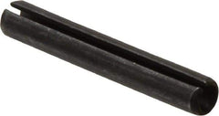 Made in USA - 1/4" Diam x 1-5/8" Long Slotted Spring Pin - Grade 1070-1090 Alloy Steel, Black Oxide Finish - A1 Tooling