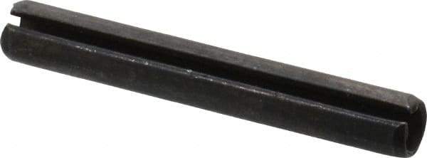 Made in USA - 1/4" Diam x 1-3/4" Long Slotted Spring Pin - Grade 1070-1090 Alloy Steel, Black Oxide Finish - A1 Tooling