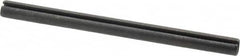 Made in USA - 1/4" Diam x 3-1/2" Long Slotted Spring Pin - Grade 1070-1090 Alloy Steel, Black Oxide Finish - A1 Tooling