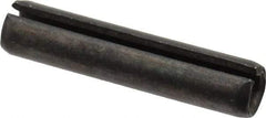 Made in USA - 5/16" Diam x 1-1/2" Long Slotted Spring Pin - Grade 1070-1090 Alloy Steel, Black Oxide Finish - A1 Tooling