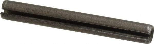 Made in USA - 5/16" Diam x 2-1/2" Long Slotted Spring Pin - Grade 1070-1090 Alloy Steel, Black Oxide Finish - A1 Tooling