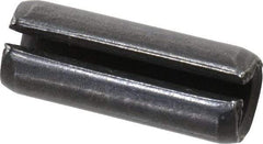 Made in USA - 3/8" Diam x 1" Long Slotted Spring Pin - Grade 1070-1090 Alloy Steel, Black Oxide Finish - A1 Tooling