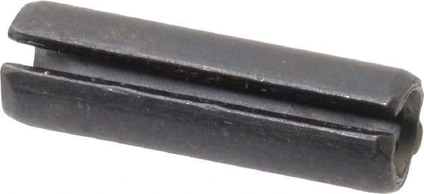 Made in USA - 3/8" Diam x 1-1/4" Long Slotted Spring Pin - Grade 1070-1090 Alloy Steel, Black Oxide Finish - A1 Tooling