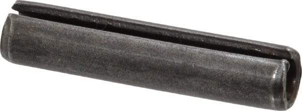 Made in USA - 3/8" Diam x 1-3/4" Long Slotted Spring Pin - Grade 1070-1090 Alloy Steel, Black Oxide Finish - A1 Tooling