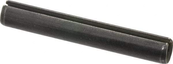 Made in USA - 3/8" Diam x 2-1/2" Long Slotted Spring Pin - Grade 1070-1090 Alloy Steel, Black Oxide Finish - A1 Tooling