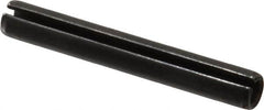 Made in USA - 3/8" Diam x 2-3/4" Long Slotted Spring Pin - Grade 1070-1090 Alloy Steel, Black Oxide Finish - A1 Tooling