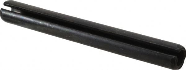 Made in USA - 3/8" Diam x 3-1/4" Long Slotted Spring Pin - Grade 1070-1090 Alloy Steel, Black Oxide Finish - A1 Tooling