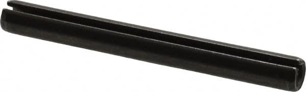 Made in USA - 3/8" Diam x 3-1/2" Long Slotted Spring Pin - Grade 1070-1090 Alloy Steel, Black Oxide Finish - A1 Tooling