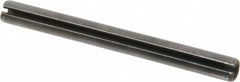 Made in USA - 3/8" Diam x 4" Long Slotted Spring Pin - Grade 1070-1090 Alloy Steel, Black Oxide Finish - A1 Tooling