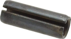 Made in USA - 7/16" Diam x 1-1/4" Long Slotted Spring Pin - Grade 1070-1090 Alloy Steel, Black Oxide Finish - A1 Tooling