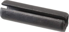 Made in USA - 7/16" Diam x 1-1/2" Long Slotted Spring Pin - Grade 1070-1090 Alloy Steel, Black Oxide Finish - A1 Tooling