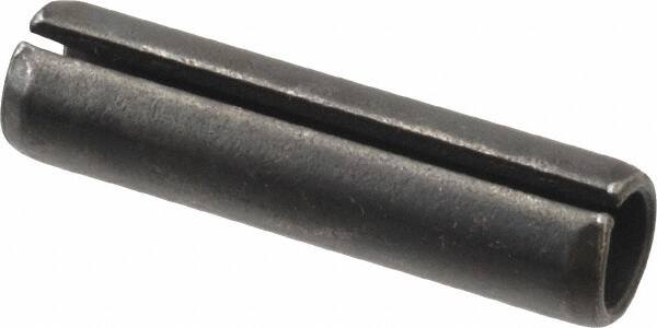 Made in USA - 7/16" Diam x 1-3/4" Long Slotted Spring Pin - Grade 1070-1090 Alloy Steel, Black Oxide Finish - A1 Tooling