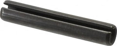 Made in USA - 1/2" Diam x 2-3/4" Long Slotted Spring Pin - Grade 1070-1090 Alloy Steel, Black Oxide Finish - A1 Tooling