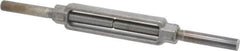 Made in USA - 5,200 Lb Load Limit, 3/4" Thread Diam, 6" Take Up, Steel Stub & Stub Turnbuckle - 8-1/4" Body Length, 1-1/16" Neck Length, 16" Closed Length - A1 Tooling