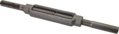 Made in USA - 10,000 Lb Load Limit, 1" Thread Diam, 6" Take Up, Steel Stub & Stub Turnbuckle - 8-3/4" Body Length, 1-3/8" Neck Length, 18" Closed Length - A1 Tooling