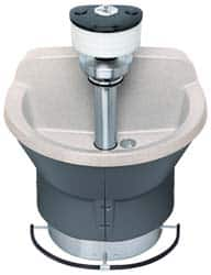 Bradley - Semi-Circular, Foot-Controlled, External Drain, 36" Diam, 3 Person Capacity, Bradstone, Wash Fountain - 1.25 GPM, 9" Bowl Depth, 29-1/4" High - A1 Tooling