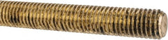 Made in USA - 5/8-11 UNC (Coarse), 3' Long, Brass Threaded Rod - Right Hand Thread - A1 Tooling