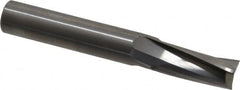 Onsrud - 1/2" Cutting Diam x 1-1/8" Length of Cut, 3 Flute, Upcut Spiral Router Bit - Uncoated, Right Hand Cut, Solid Carbide, 3-1/2" OAL x 1/2" Shank Diam, Three Edge, 10° Helix Angle - A1 Tooling