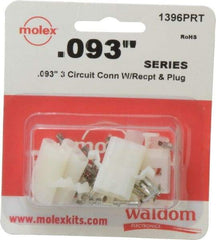 Molex - 3 Circuit, 3 AWG, 0.093 Inch Pin Diameter, Modular Receptacle Plug Connector Package - RoHS Compliant - A1 Tooling