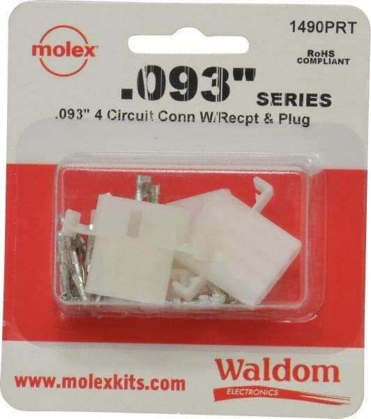 Molex - 4 Circuit, 4 AWG, 0.093 Inch Pin Diameter, Modular Receptacle Plug Connector Package - RoHS Compliant - A1 Tooling