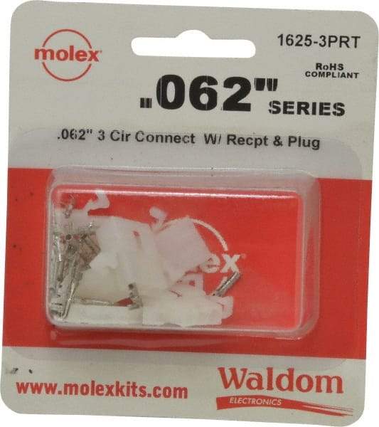 Molex - 3 Circuit, 3 AWG, 0.062 Inch Pin Diameter, Modular Receptacle Plug Connector Package - RoHS Compliant - A1 Tooling