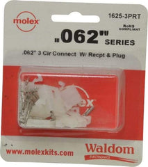 Molex - 3 Circuit, 3 AWG, 0.062 Inch Pin Diameter, Modular Receptacle Plug Connector Package - RoHS Compliant - A1 Tooling