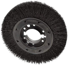 Osborn - 8" OD, 2" Arbor Hole, Crimped Steel Wheel Brush - 1-1/2" Face Width, 1-1/2" Trim Length, 0.02" Filament Diam, 4,500 RPM - A1 Tooling