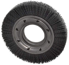 Osborn - 6" OD, 2" Arbor Hole, Crimped Nylon Wheel Brush - 7/8" Face Width, 1-1/16" Trim Length, 6,000 RPM - A1 Tooling