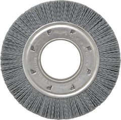 Osborn - 6" OD, 2" Arbor Hole, Crimped Nylon Wheel Brush - 7/8" Face Width, 1-1/16" Trim Length, 6,000 RPM - A1 Tooling