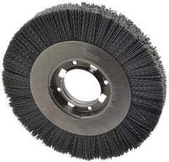 Osborn - 8" OD, 2" Arbor Hole, Crimped Nylon Wheel Brush - 7/8" Face Width, 1-1/2" Trim Length, 4,500 RPM - A1 Tooling