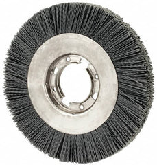 Osborn - 8" OD, 2" Arbor Hole, Crimped Nylon Wheel Brush - 7/8" Face Width, 1-1/2" Trim Length, 4,500 RPM - A1 Tooling